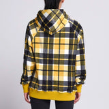 Gelb-karierter Hoodie