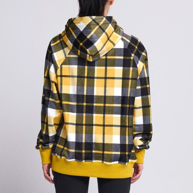 Gelb-karierter Hoodie