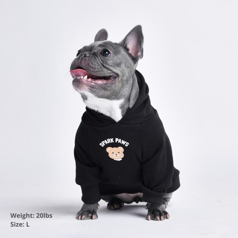 Kaputter Teddybär Hunde Hoodie - Schwarz