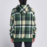 Grün-karierter Hoodie