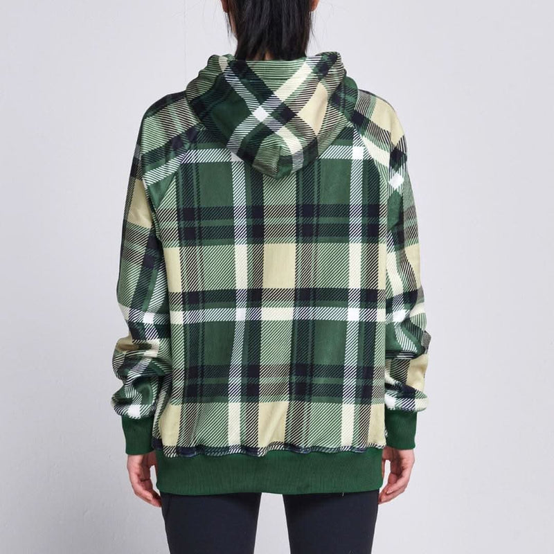 Grün-karierter Hoodie