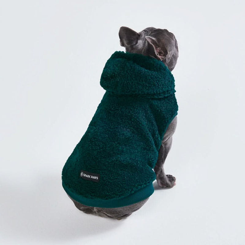 Teddy Sherpa Hundejacke - Tannengrün